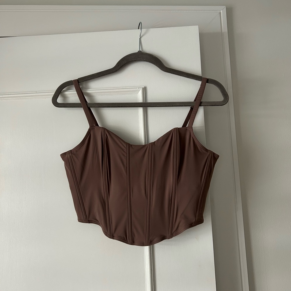 Gilly Hicks Brown Crop Top